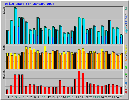 Daily usage for January 2026