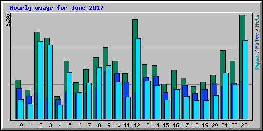 Hourly usage for June 2017