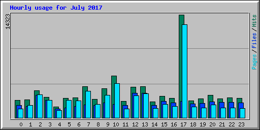 Hourly usage for July 2017