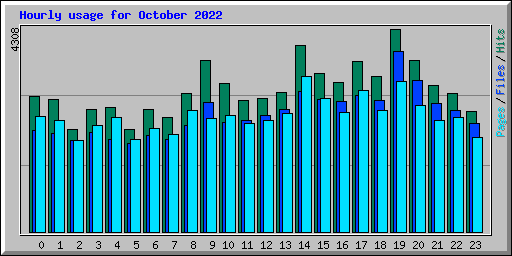 Hourly usage for October 2022