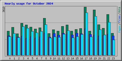Hourly usage for October 2024