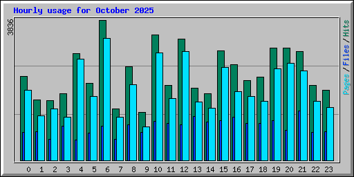 Hourly usage for October 2025