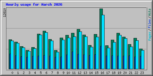 Hourly usage for March 2026