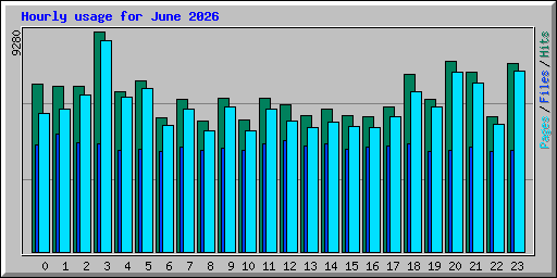 Hourly usage for June 2026